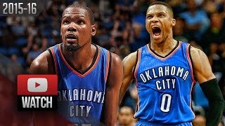 Russell Westbrook amp Kevin Durant Full Highlights at Magic 20151030  91 Pts Total [upl. by Nonnaehr]