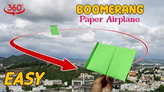 Wapas Aane Wala Paper Plane  Boomerang Paper Plane Easy  Come Back Paper Airplane Origami Plane [upl. by Airdnala]