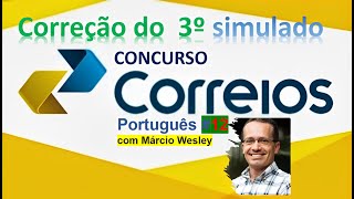 Correção do 3º Simulado  Português para os Correios [upl. by Goodhen290]