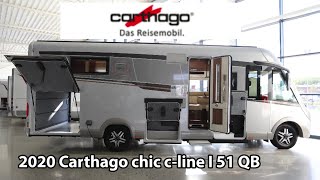 Carthago chic eline I 51 QB 2020 Motorhome 791 m [upl. by Karmen369]