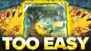 Pikachu Makes Winning EASY Pokemon TCG Pocket [upl. by Ahseinar197]