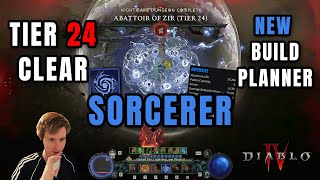 T24 CLEARED ON SORCERER NEW FULL DPS Ball Lightning Build Guide  Diablo 4 [upl. by Shaddock]