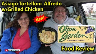 OLIVE GARDEN  Asiago Tortelloni Alfredo with Grilled Chicken  Taste Test amp Review  JKMCraveTV [upl. by Alane]