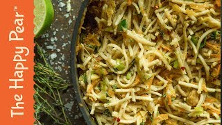 CREAMY MUSHROOM amp LEEK PASTA IN VEGAN BÉCHAMEL SAUCE  THE HAPPY PEAR [upl. by Awuhsoj78]