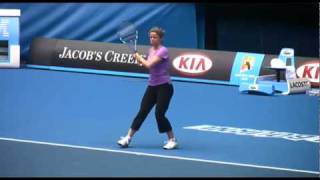 Australian Open 2010  Kim Clijsters practice session [upl. by Missak]