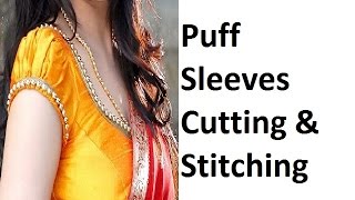 Puff Sleeves Cutting amp Stitching [upl. by Linetta517]