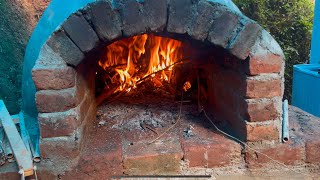 Wood fired Oven construction and curing [upl. by Dhiman716]