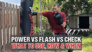 Difference Between Power vs Flash vs Check Punches  What to Use How amp When Boxing MMA Fighting [upl. by Warfold823]