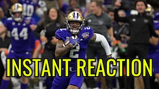 INSTANT REACTION Patriots Draft Washington WR JaLynn Polk [upl. by Llednor]