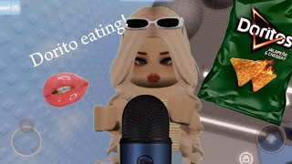 ASMR dorito eating  Crunch mouth sounds  🧡🧡🧡 [upl. by Adnopoz]