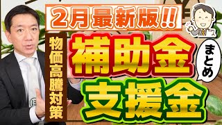 【2月度 物価高騰 補助金・支援金まとめ】最大50万円等 都道府県別 個人事業主・小規模向け 運送・医療・福祉 他 エネルギー・食料品等支援  厚労省の世帯支援策 など〈24年2月時点〉 [upl. by Atirahc782]