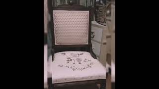 Reupholstered antique chair [upl. by Sirac323]