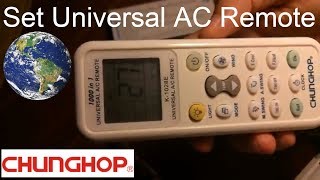 How to Set Universal Remote Control Codes with Panasonic Air Conditioner  Chunghop K1028E [upl. by Julide228]