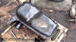 Vauxhall Astra oil sump disassembly [upl. by Eignat]