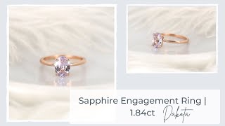 Unique Sapphire Ring  Rosados Box 184ct Dakota Blush Sapphire Engagement Ring [upl. by Arot]