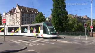 Tram Strasbourg Frankreich nach Kehl Deutschland [upl. by Anastice540]