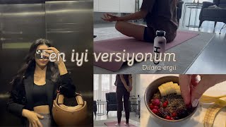 En iyi versiyonumu yaratıyorum 5 ve 6 gün Sağlıklı rutinlere devam  Sessiz vlog  Fitness  Yoga [upl. by Ginzburg]