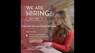 Hiring For Travel Process Customer Service [upl. by Danais571]