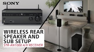 Sony  Wireless Rear Speaker and Subwoofer setup on the STRAN1000 72ch 8K AV Receiver [upl. by Ocicnarf492]