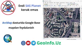 ArcMap dasturida Google Base mapdan foydalanish arcgis gis [upl. by Ynnaffit]