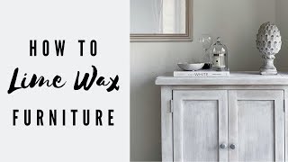 DIY LIME WAXING FURNITURE FOR BEGINNERS  HOW TO WHITE WASH FURNITURE  SHADE SHANNON [upl. by Capello]