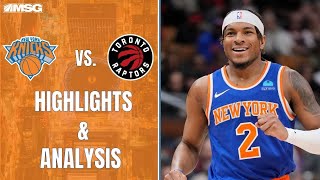 Knicks Rout Raptors In Largest Margin Of Victory Of The Season For Sole Possesion Of 3rd In East [upl. by Oicor]