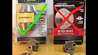 DEFIANT DEADBOLT EXTERIOR DOOR LOCK PICKED OPEN amp Compare to Mountain Security Deadbolt Lock [upl. by Joye]