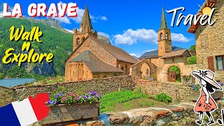 La Grave 🇫🇷 Most Beautiful Villages of France 🌞 French Village Walking Tour 🌷 [upl. by Lybis373]