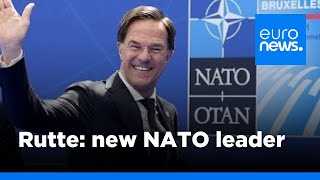 Mark Rutte speaks for the first time as he secures NATO leadership  euronews 🇬🇧 [upl. by Ocirred674]