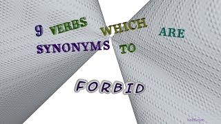 forbid  11 verbs with the meaning of forbid sentence examples [upl. by Roxanna421]