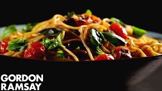 Pasta with Tomato Anchovy and Chilli  Gordon Ramsay [upl. by Emlynn]