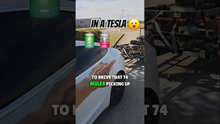 🤫Hotshot Picking up Cargo in a Tesla🤔 battery tesla electriccar charging [upl. by Enomrej]