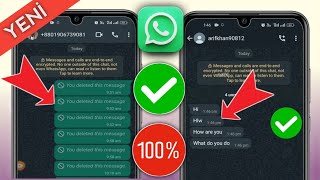 WhatsAppta Silinen Mesaj Nasıl Görüntülenir 2024  WhatsApp Silinen Mesajı Kurtar [upl. by Ainessej]