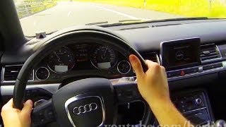 Audi S8 V10 in ACTION Kickdown Acceleration Sound POV Onboard BEST OF 2013 A8 4E Autobahn [upl. by Danny431]