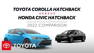 2022 Toyota Corolla Hatchback vs 2022 Honda Civic Hatchback  Toyota [upl. by Dichy]