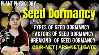 Seed Dormancy  Types of Seed Dormancy  Factors Affecting Seed Dormancy  Breaking of Seed Dormancy [upl. by Anale52]