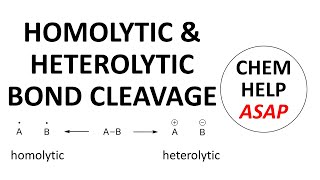 homolytic amp heterolytic bond cleavage [upl. by Assiren691]