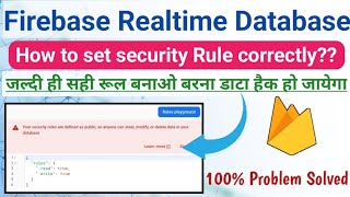 Firebase Realtime Database sequrity rules for securing data 2024 [upl. by Fusco]