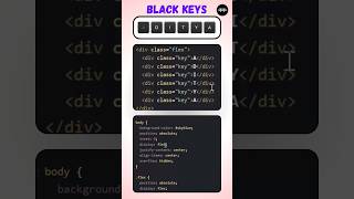 Black Keys Using CSS amp HTML shortvideo [upl. by Monte]