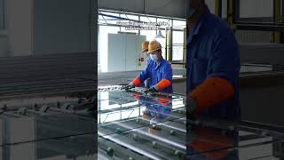 Architectural glass cutting and laminating processesarchitecture glassfactory structuralglass [upl. by Bellamy]