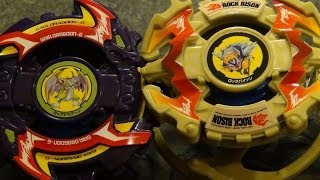 Beyblade GRevolution BATTLE Gaia DragoonG VS Rock Bison [upl. by Wenn]