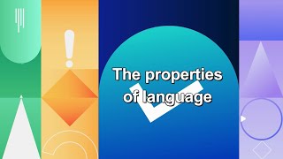 The properties of language P1 Displacement Arbitrariness  Productivity شرح مبسط لطلاب الجامعات💕 [upl. by Harleigh619]