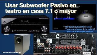 Como agregar subwoofer pasivo sin amplificador a teatro en casa 71 o mas usando la multizona [upl. by Bradford961]