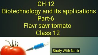 Flavr savr tomato CH12 biotechnology and its applications Class12 [upl. by Wolford]