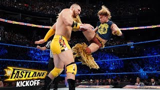 Chad Gable taunts Tyler Breeze WWE Fastlane 2018 Kickoff Match [upl. by Joslyn]