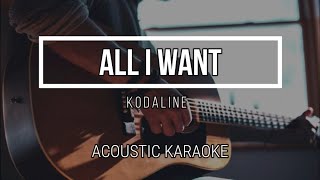 All I Want  Kodaline  Acoustic Karaoke  Instrumental [upl. by Nitz879]