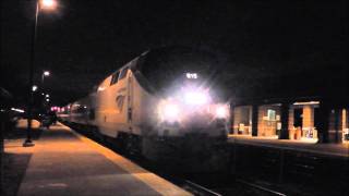 Night Action at Naperville Illinois 270112 Metra Amtrak amp BNSF [upl. by Drehcir]