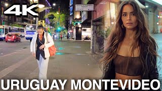 Uruguay Montevideo 4K Walk 🇺🇾 Night Tour [upl. by Aititel]