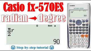 Convert radians to degrees without formula fx570991ES fx570VN [upl. by Gnoh]