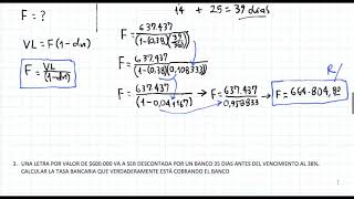 034 Descuento simple  ejercicios resueltos [upl. by Moria]